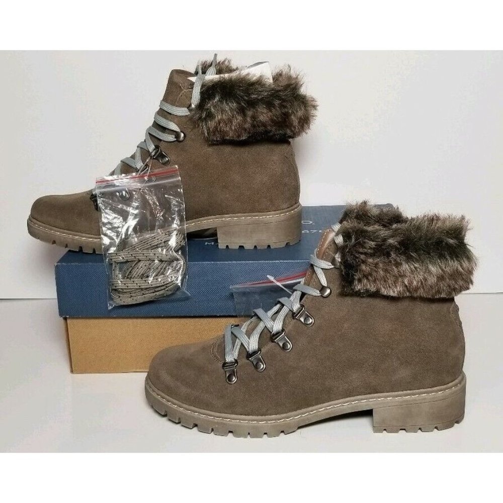 GH BASS AUBREY WOMEN SIZE 8 LEATHER HIKER BOOT NEW / BOX CHOCOLATE 0773-3840-211